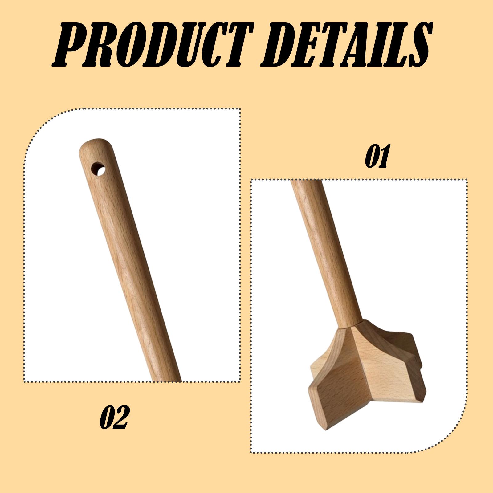 Meal Prep Potatoes - Premium Wood Potato Masher Easy to