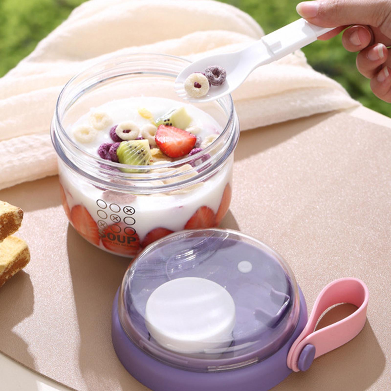 Meal Prep Overnight Oats - Salad Cup Airtight Lid Overnight Oats