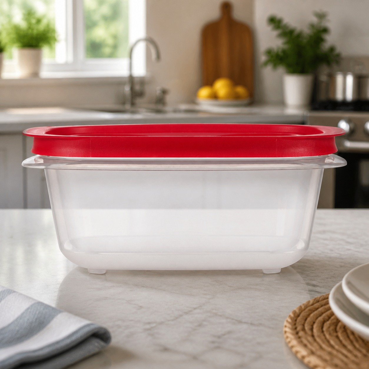 Red Rectangular Food Storage C - Meal Prep Organizer ulasan dan harga