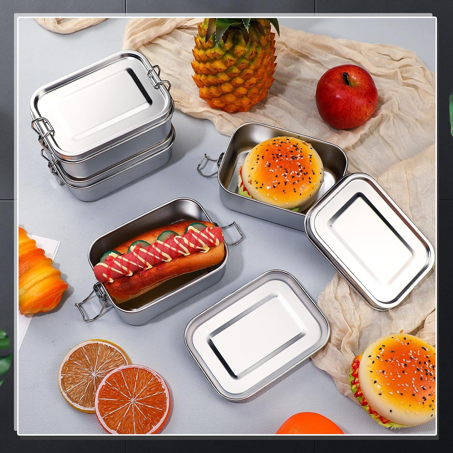 Stainless Steel Food Storage C - Meal Prep Organizer ulasan dan harga