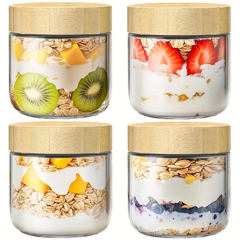 4 pack Overnight Oats Containe - Meal Prep Overnight Oats ulasan dan harga