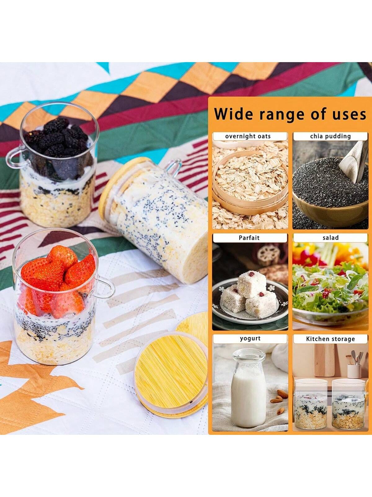 4 Pack Overnight Oats Jars Mod - Meal Prep Overnight Oats ulasan dan harga