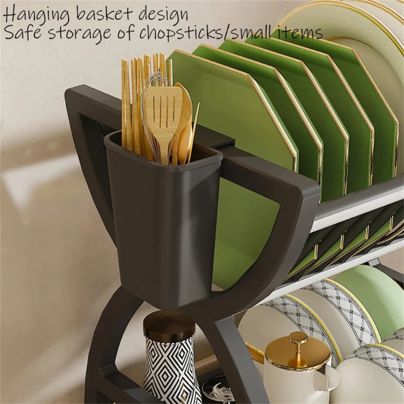 2 Tier Dish Drying Rack Kitche - Meal Prep Organizer ulasan dan harga