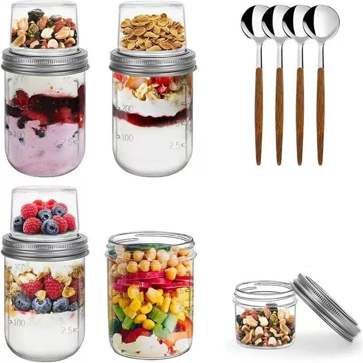 BAAE Overnight Oats Containers - Meal Prep Overnight Oats ulasan dan harga