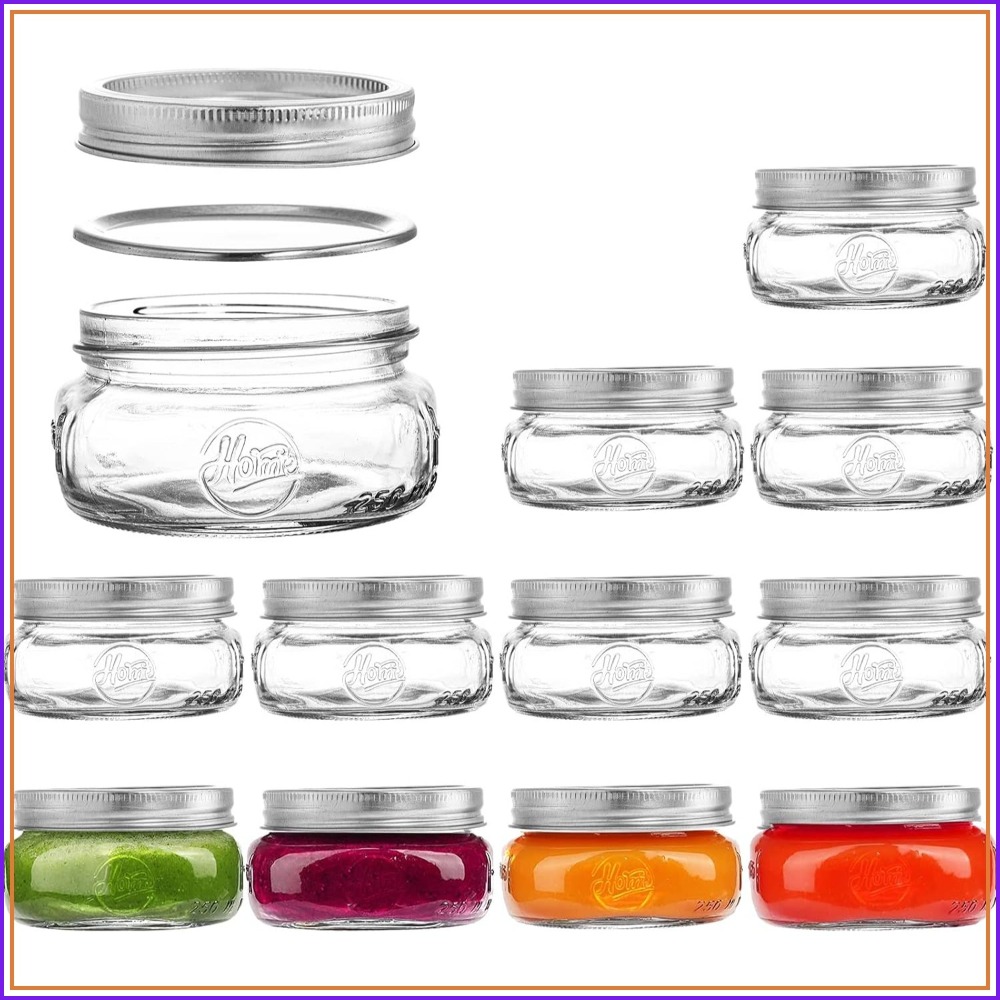 12-Pack 8oz Wide Mouth Glass M - Meal Prep Overnight Oats ulasan dan harga
