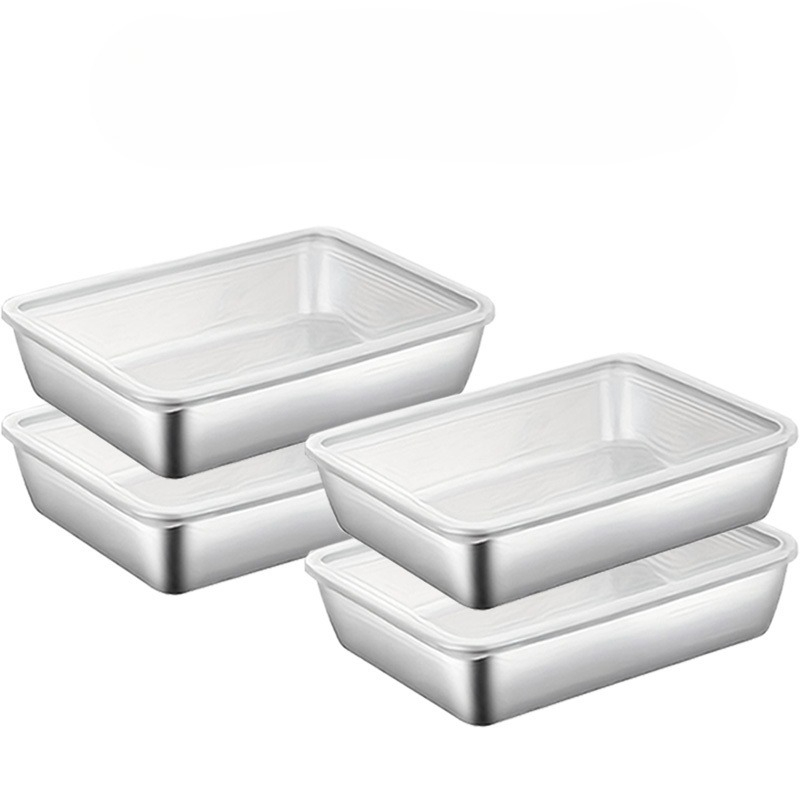 4pcs Stainless Steel Food Stor - Meal Prep Organizer ulasan dan harga