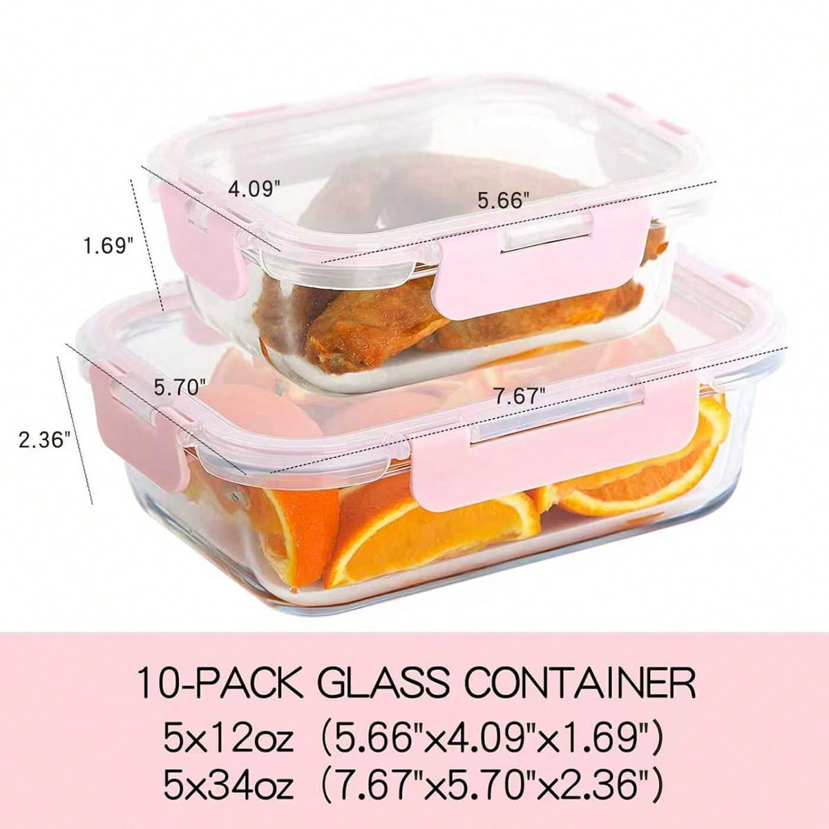 10 Pack Glass Meal Prep Contai - Meal Prep Food ulasan dan harga