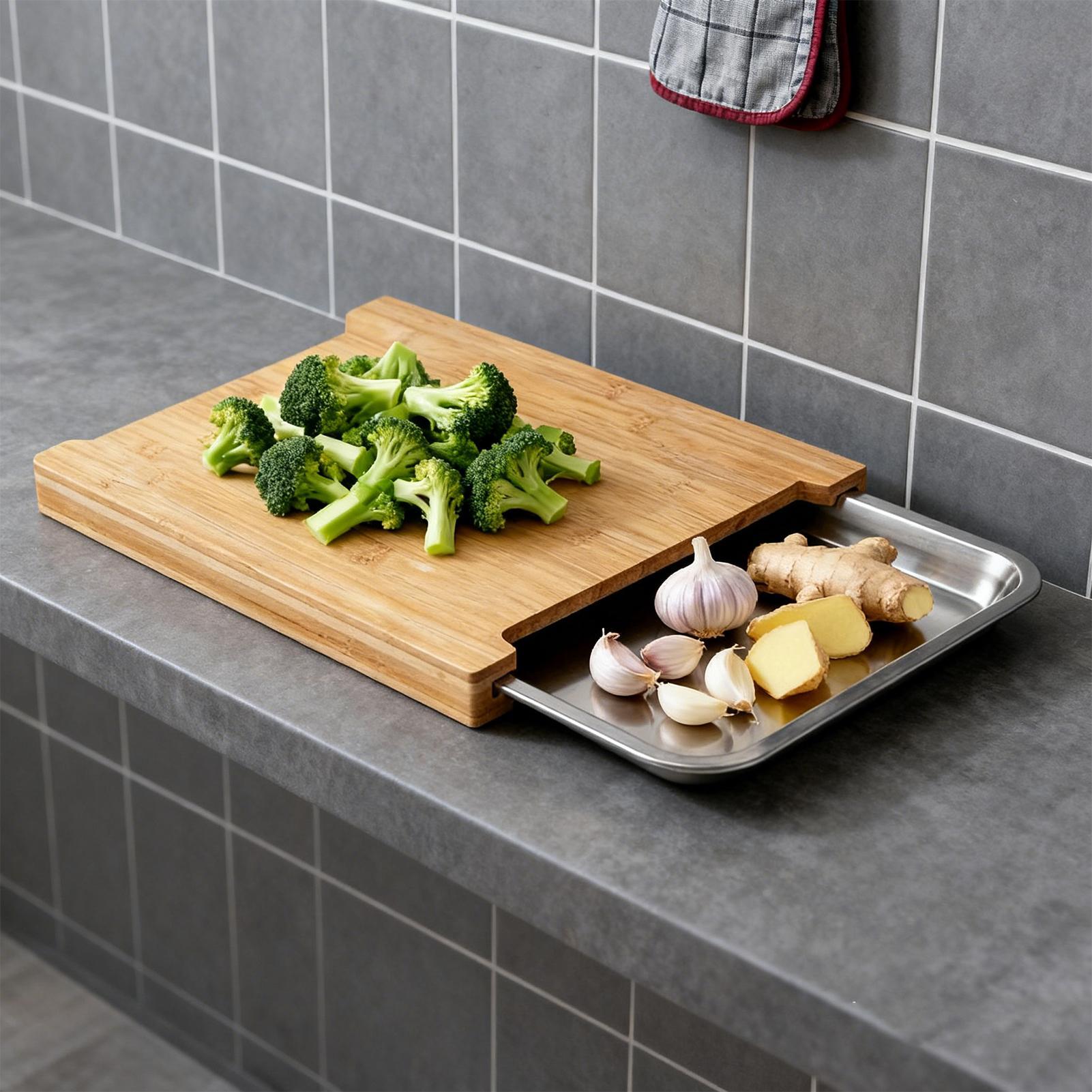 Wooden Cutting Board Non-Slip  - Meal Prep Food ulasan dan harga