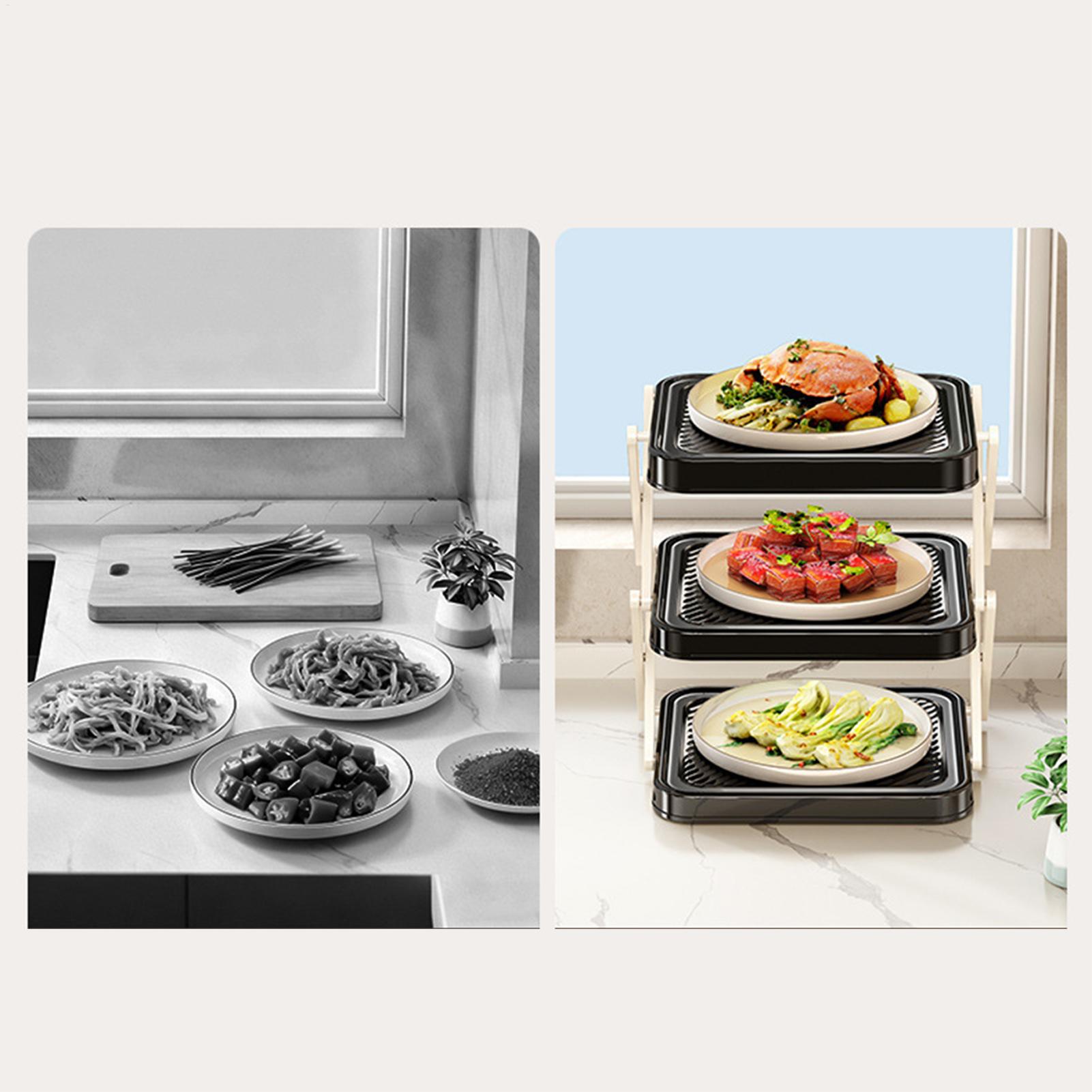 Multi-Layer Food Prep Tray Rac - Meal Prep Food ulasan dan harga