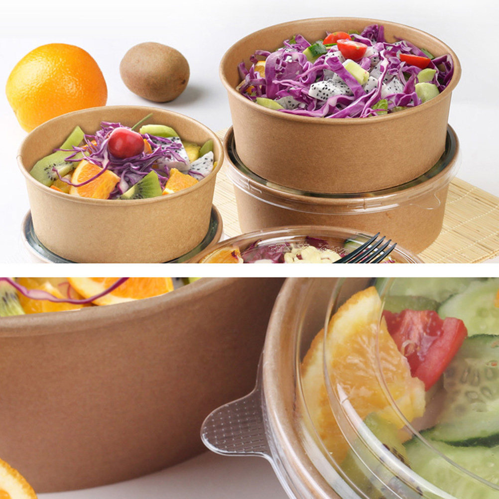 20Pcs Kraft Paper Bowls Leakpr - Meal Prep Food ulasan dan harga
