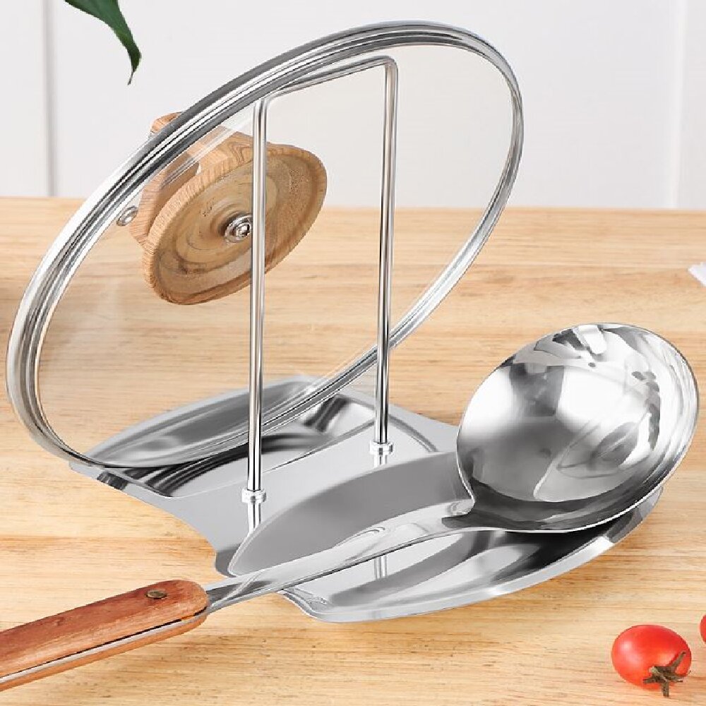 Stainless Steel Pot Lid Holder - Meal Prep Organizer ulasan dan harga