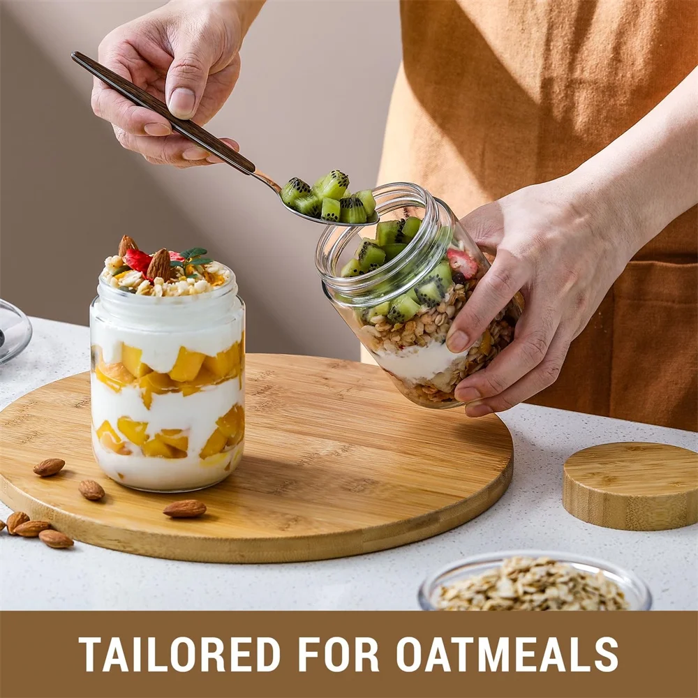 yes4 pack 16oz Overnight Oats  - Meal Prep Overnight Oats ulasan dan harga