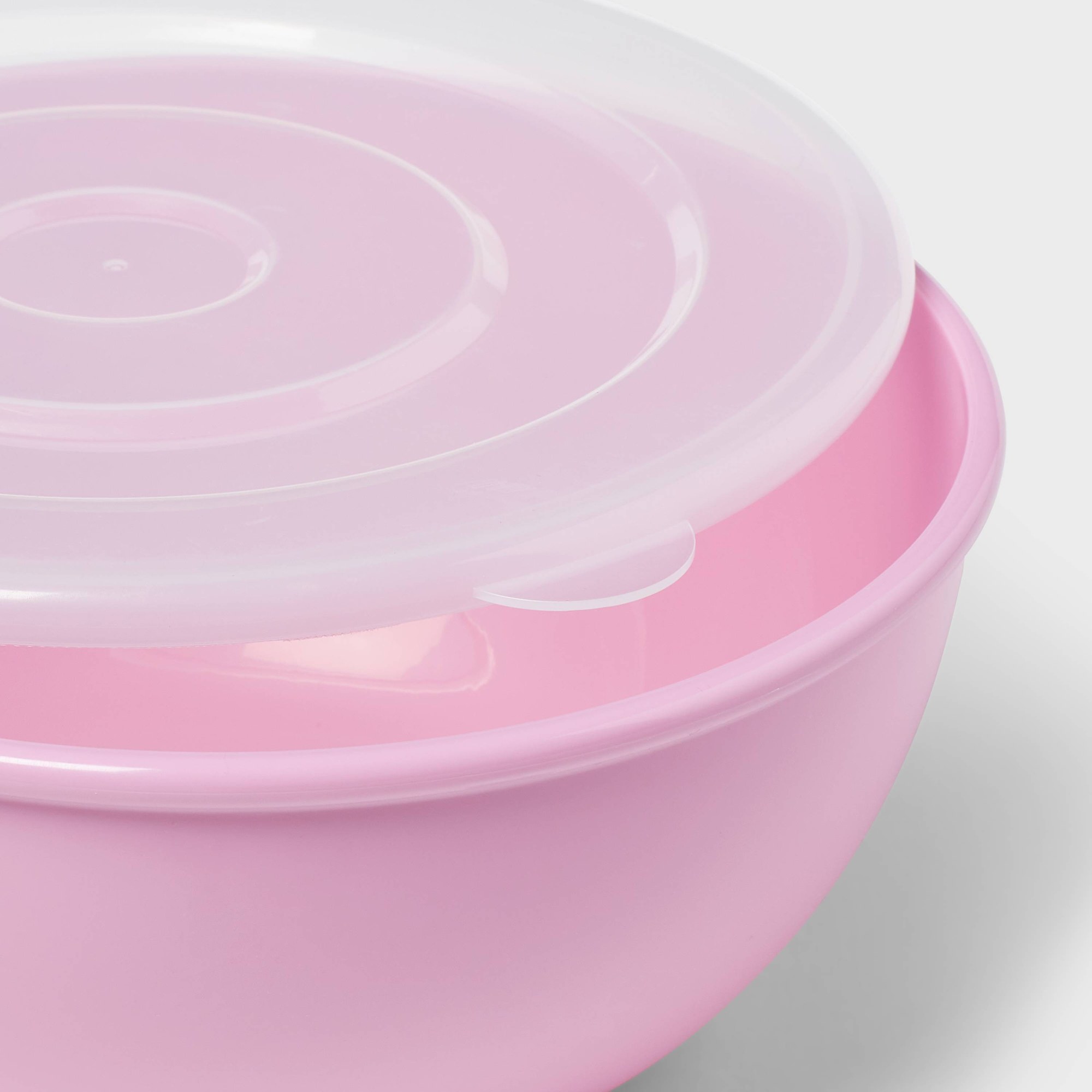 Pink Bowl With Matching Lid, D - Meal Prep Food ulasan dan harga
